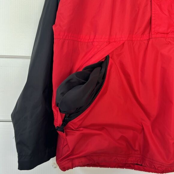 Vintage GAP Windbreaker Jacket Red Black Pullover Anorak Half Zip Men XL 90's - Picture 6 of 16